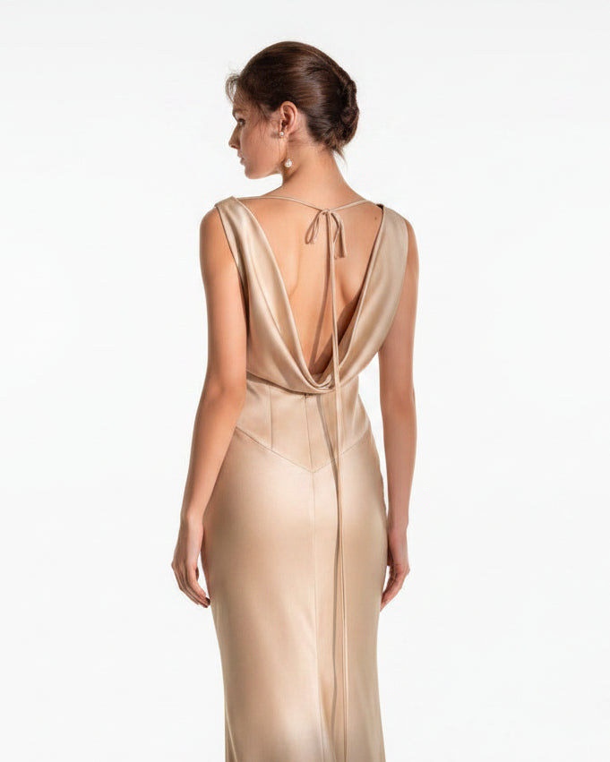 The Julianna Swing-Collar Gown
