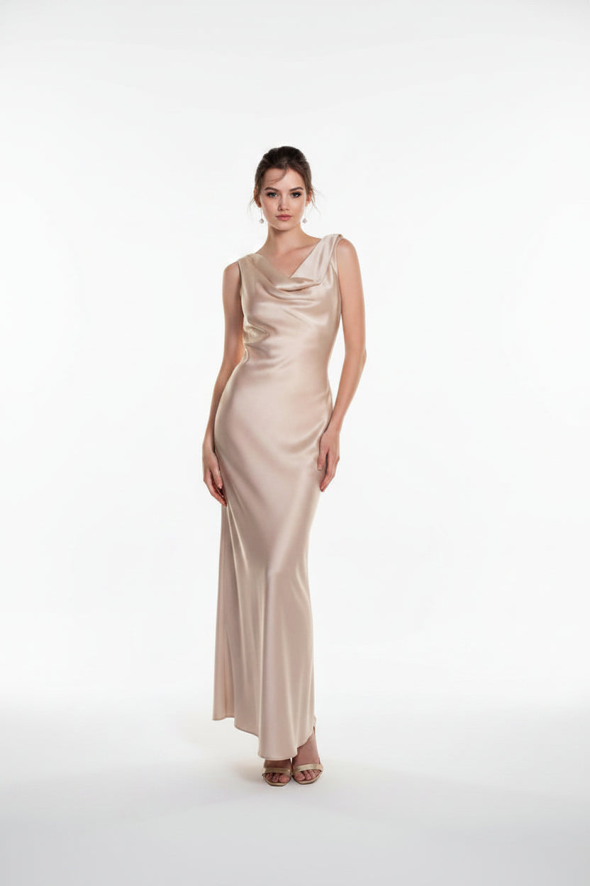 The Julianna Swing-Collar Gown