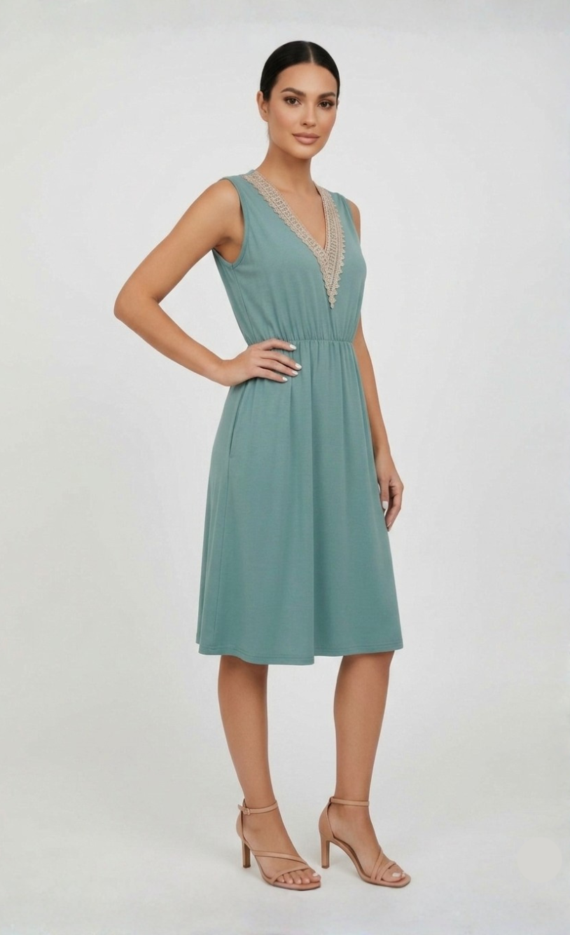 The Willow V-Neck Sleeveless Dress