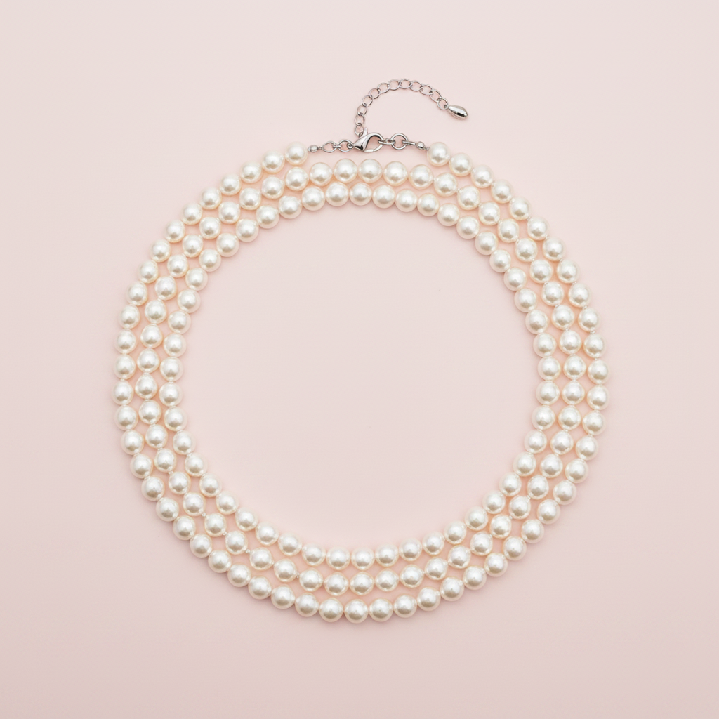 The Celestia Triple-Strand Pearl Necklace