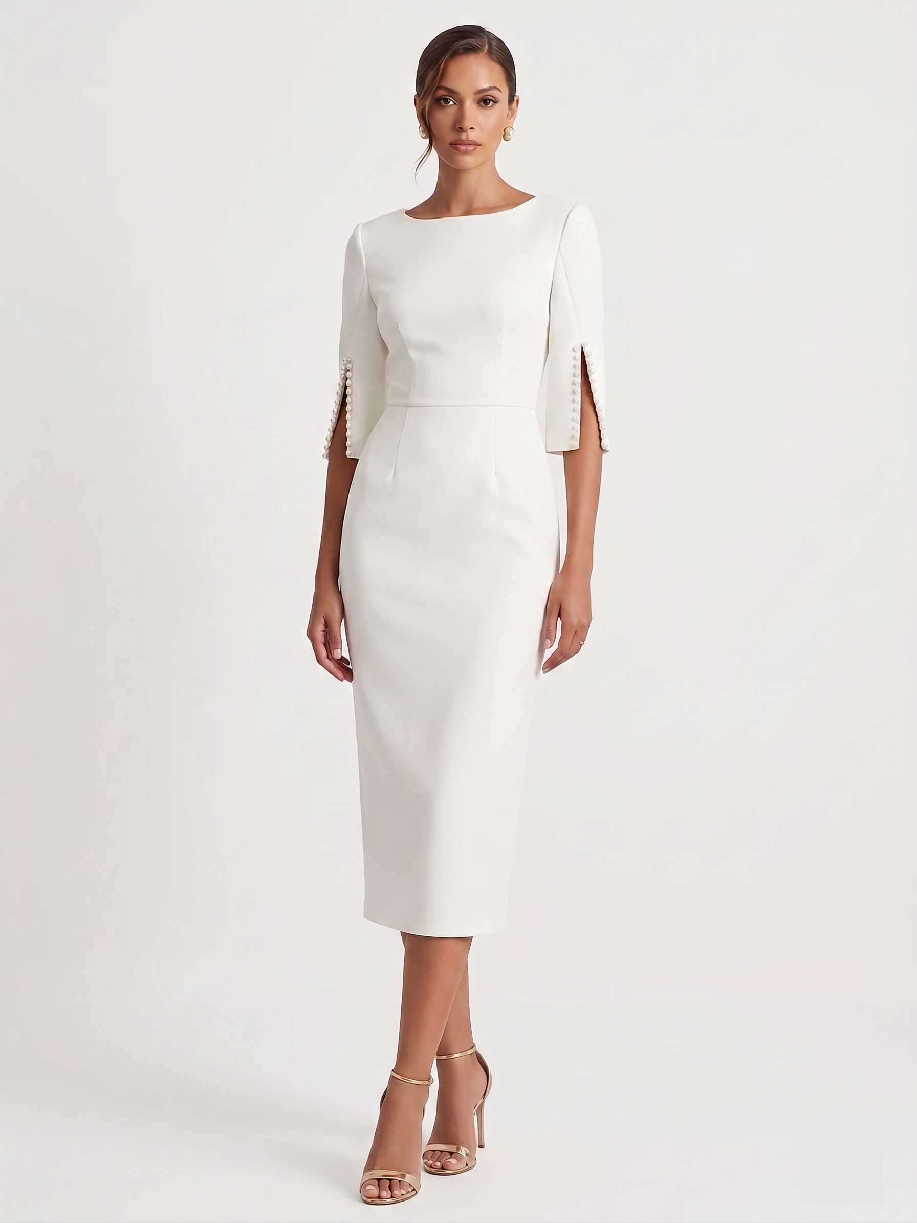 The Genevieve Slim-Fit Midi Dress