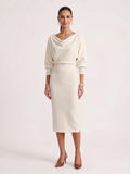 The Clara Cowl Neck Knit Dress