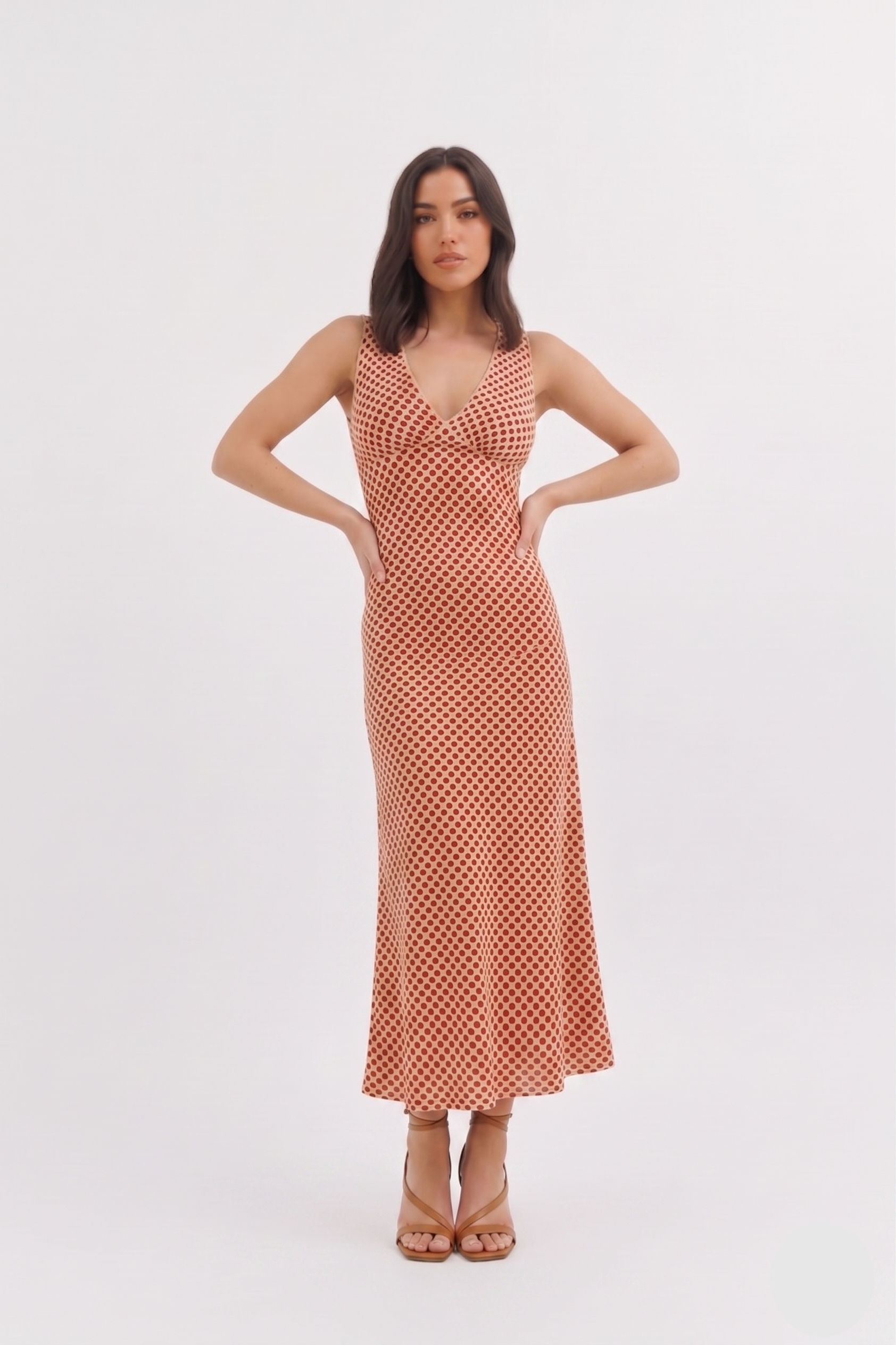 Vivian Maxi Polka Dot Slip Dress