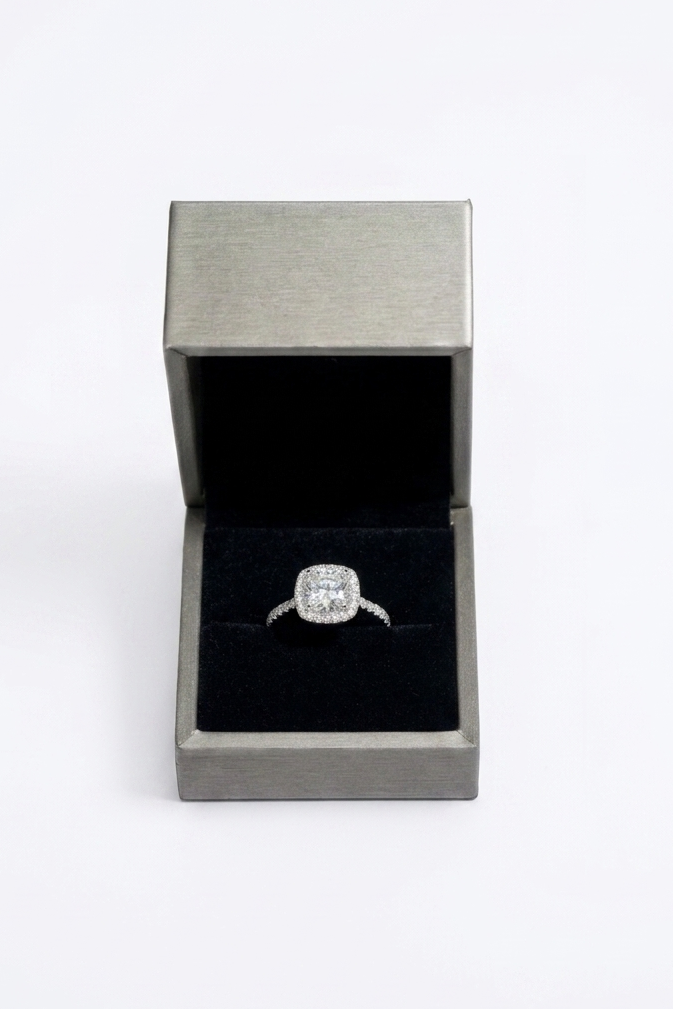 Aurelia 1ct Cushion Cut Solitaire Silver Ring