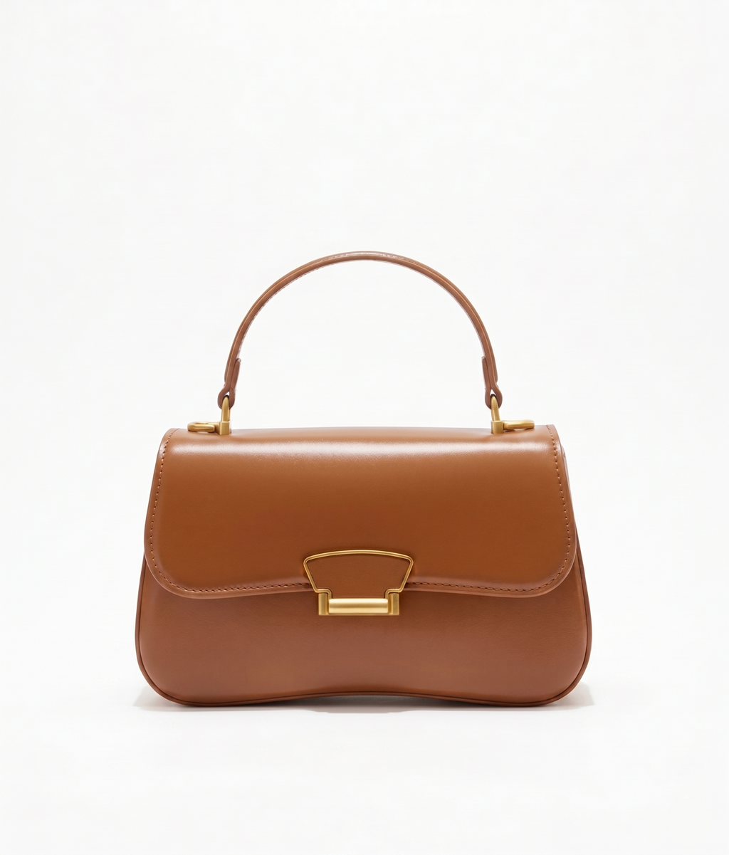 The Elena Leather Top-Handle Handbag
