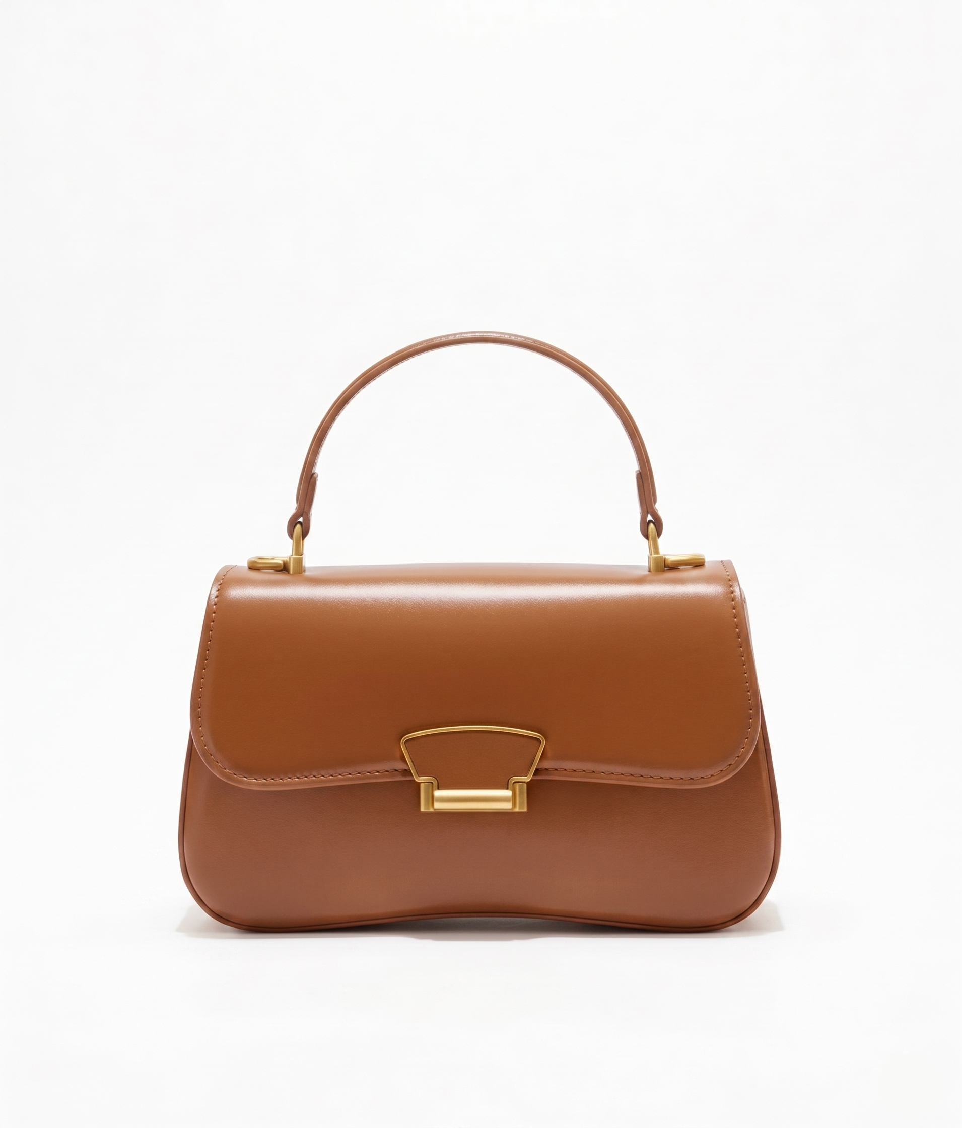 The Elena Leather Top-Handle Handbag