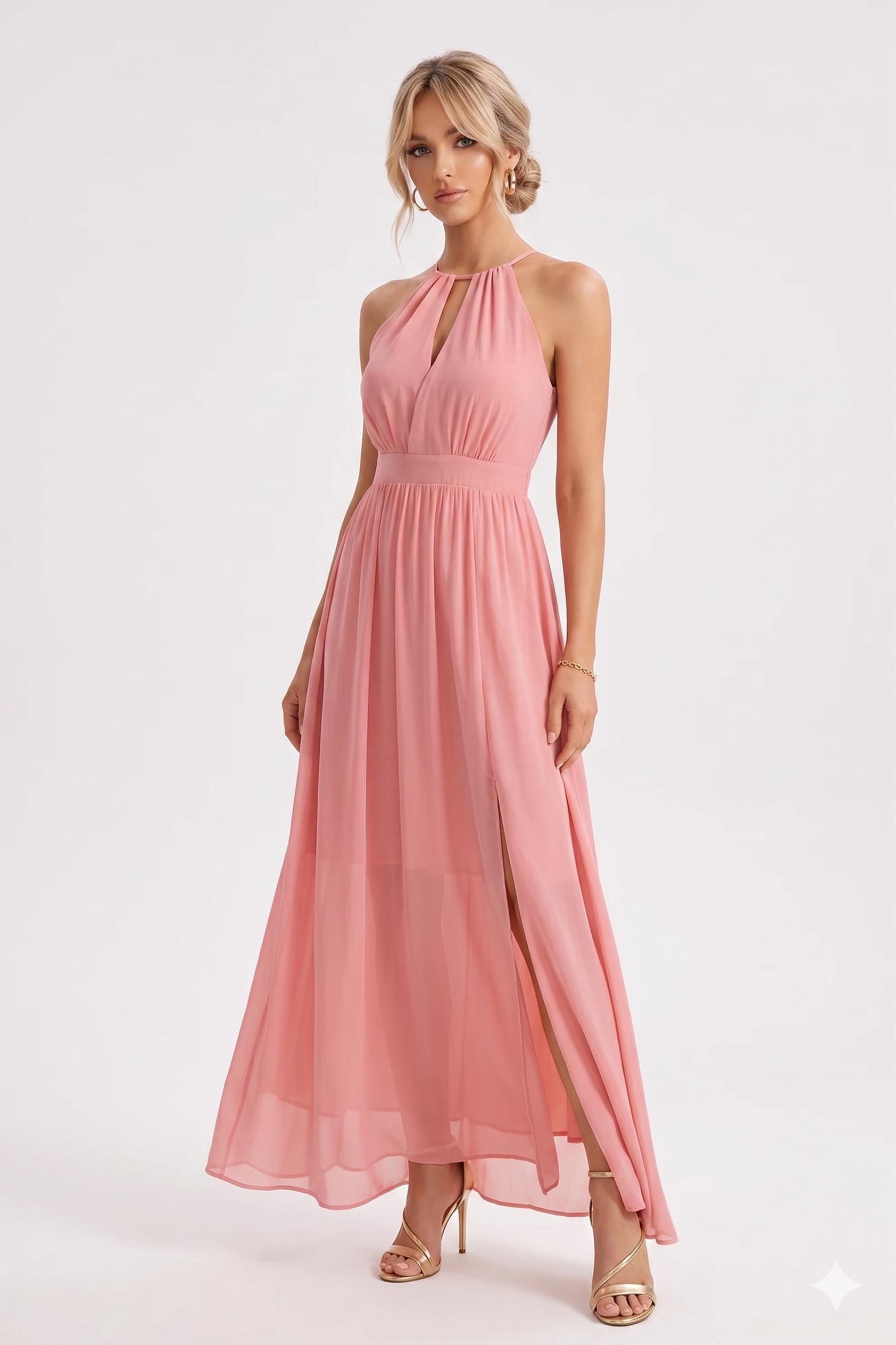 The Seraphina Halter Sleeveless Maxi Dress
