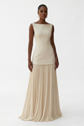 Sleeveless Pleated Maxi Dress