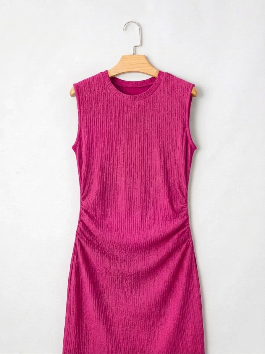 Skye Ribbed Ruched Bodycon Mini Dress