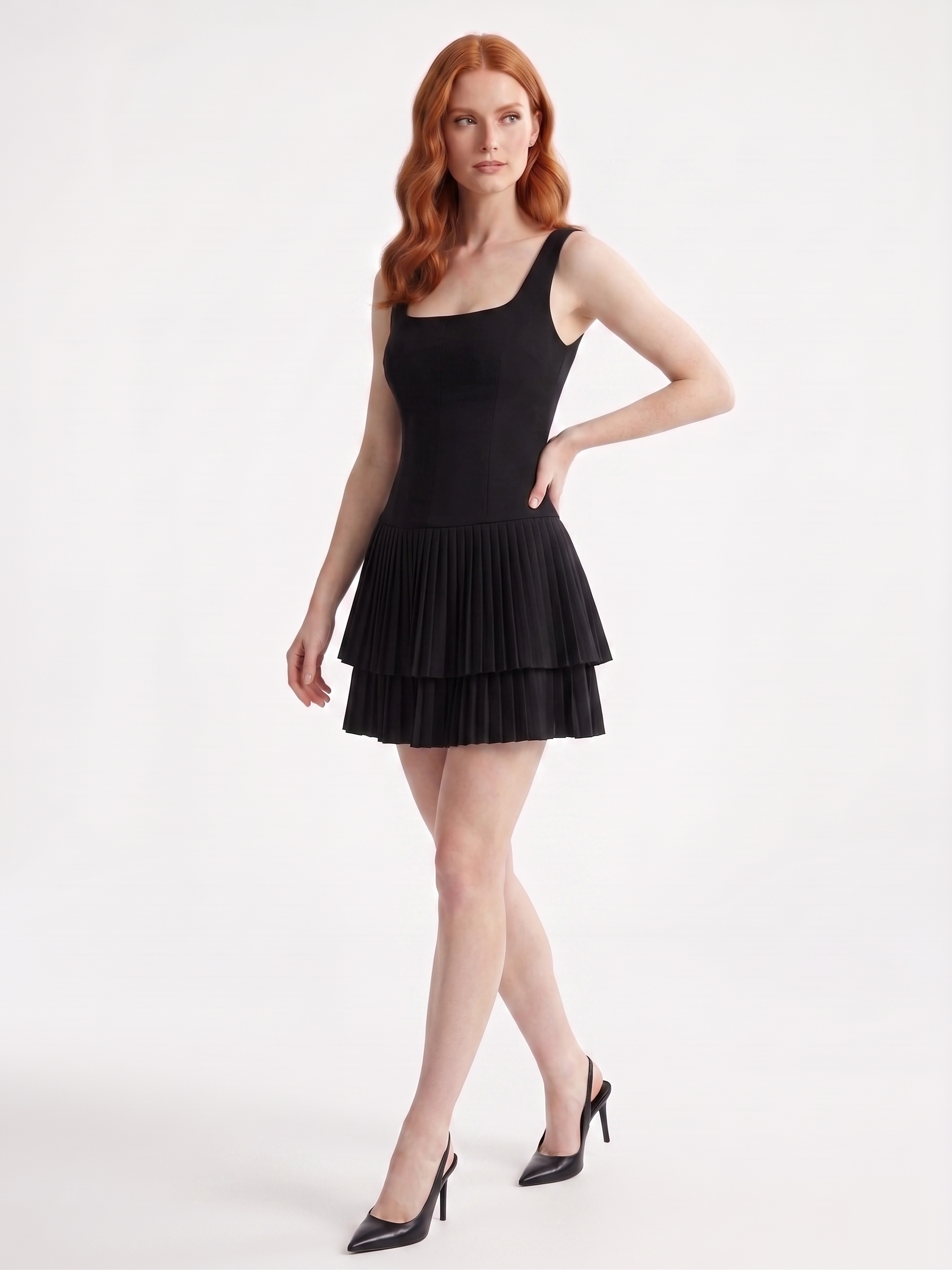The Madeleine Square Neck Mini Dress