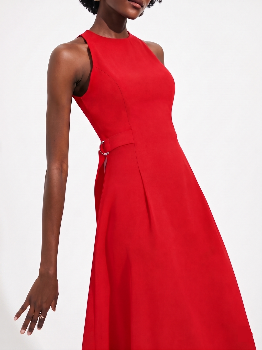 The Avery Mock-Neck Midi Dress