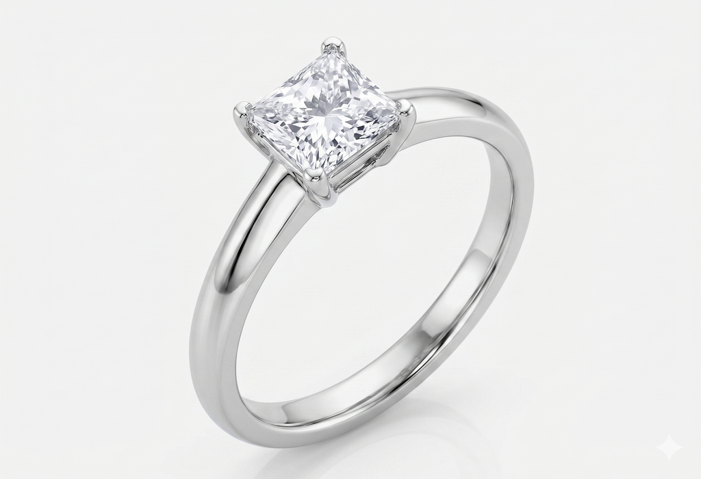 The Everly Princess Cut Solitaire Ring