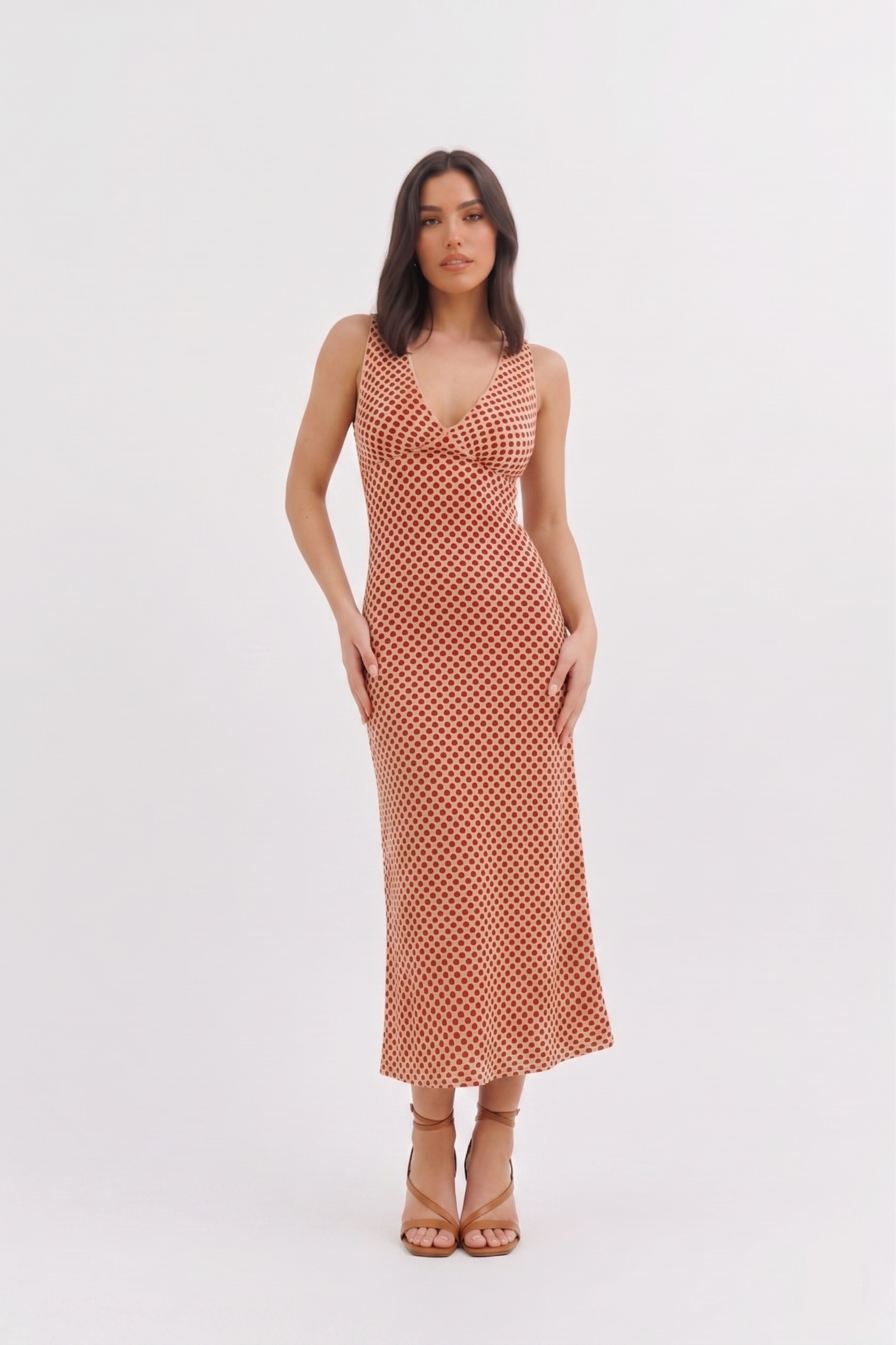 Vivian Maxi Polka Dot Slip Dress